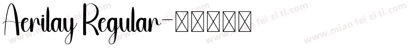 Aerilay Regular字体转换